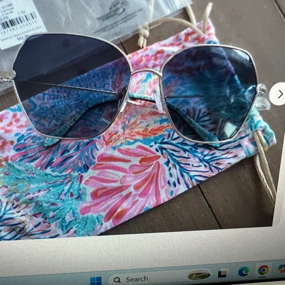 New Lilly Pulitzer Sunglasses Cream Tortoise Soleil It On Me Wading